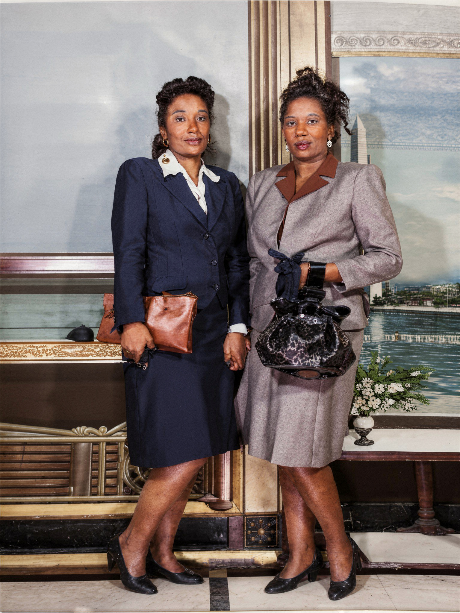 Restored and colorized portrait of Mag and Lillie